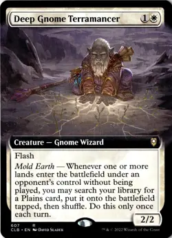 Deep Gnome Terramancer (Extended Art) 607 Magic: The Gathering Commander NM - Image 1
