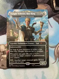 1x MTG Dwight Schrute, Hay King Secret Lair Heliod, Sun-Crowned Non Foil NM - Image 1
