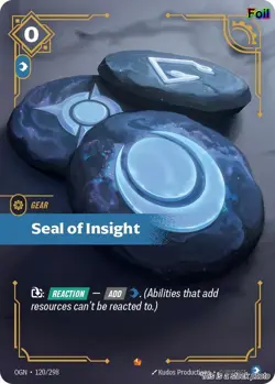 Seal of Insight [OGN - 120/298] - NM [Foil] TCG Riftbound - Image 1