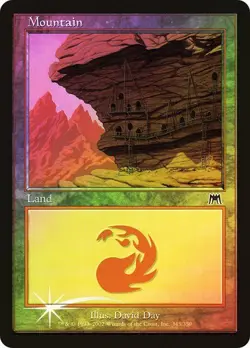 Onslaught MTG FOIL Mountain (#345) Magic - Image 1