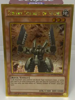 YuGiOh: Sentry Soldier of Stone - MVP1-ENG12 - Gold Rare - Image 1