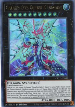 Yu-Gi-Oh Galaxy-Eyes Cipher X Dragon GFTP-EN011 Ultra Rare NM/LP x1 - Image 1