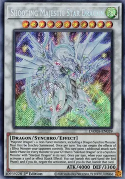Yu-Gi-Oh! Shooting Majestic Star Dragon 1st Ed. DAMA-EN039 Secret Rare NM/LP x1 - Image 1