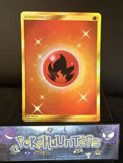 Pokemon Card Fire Energy 167/147 Burning Shadows Gold Secret Rare Energy NM - Image 1