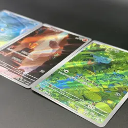 Pokemon TCG 151 Charmander Bulbasaur Squirtle AR Promo 3 Card Set Collectible JP - Image 4