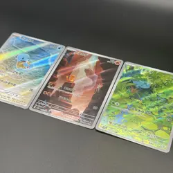 Pokemon TCG 151 Charmander Bulbasaur Squirtle AR Promo 3 Card Set Collectible JP - Image 5