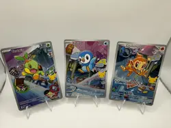 Pokemon TCG First Partner Illustration Collection Sinnoh (Gen 4) Starters Set NM - Image 1