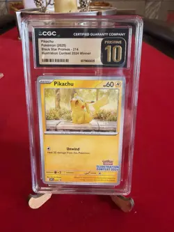 Pokemon Pikachu TCG Illustration Contest 2024 Promo Scarlet & Violet black star - Image 1