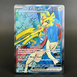 Pokemon TCG Hop’s Zacian ex Secret Rare Full Art Ultra Rare Journey Together 176 - Image 1