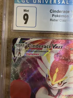 2020 Pokemon Rebel Clash Cinderace VMAX #36 CGC 9 - Image 3