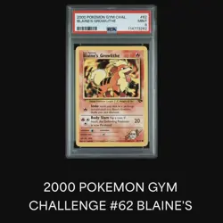 2000 POKEMON GYM CHALLENGE #62 BLAINE'S GROWLITHE PSA 9 - Image 1