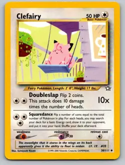 Clefairy 30/111 Uncommon Neo Genesis Pokemon Unlimited Lightly Played - Image 1