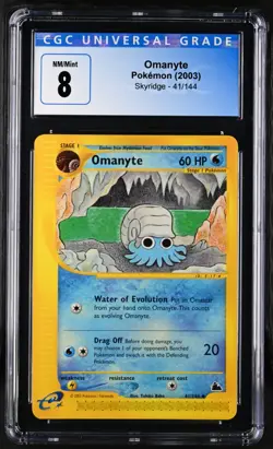 Omanyte 41/144 Skyridge Uncommon Vintage Pokemon CGC 8 - Image 1