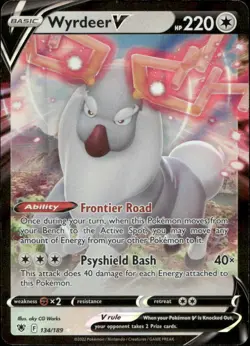 Wyrdeer V 134/189 Holo V Rare Astral Radiance Pokemon Near Mint - Image 1