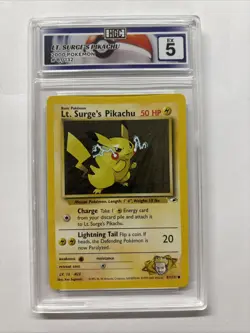 2000 Pokemon Lt. Surge’s Pikachu #81 HGC 5 (sb4) - Image 1
