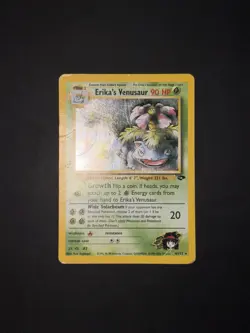 Pokemon TCG Erika's Venusaur Holo Rare Gym Challenge HP/Damaged Condition - Image 3