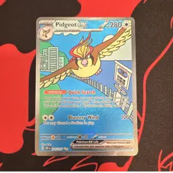 Pidgeot ex 225/197 SV03: Obsidian Flames Special Illustration Rare Full Art Holo - Image 1