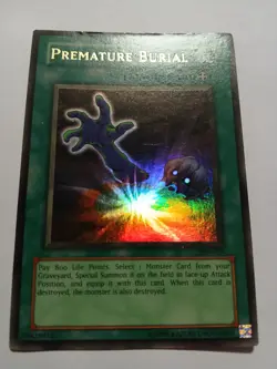 Yugioh Premature Burial Ultra Rare PSV-037 Heavily Played Magic Card V3 - Image 1