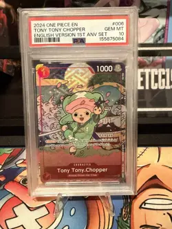 Tony Tony Chopper ST01-006 2024 English 1st Anniversary One Piece PSA 10 - Image 1
