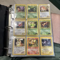 Pokemon TCG Card Lot Of 87 - Unlimited Gym Heroes Binder Pages Mostly LP/NM - Image 1