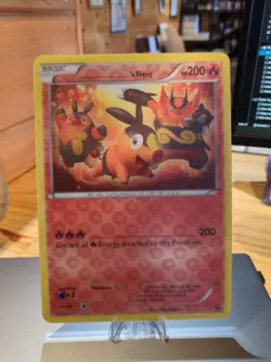 's Tepig 3D JUMBO Jumbo Card w/Nameplate Rare Black Star Promo Pokemon NM ! - Image 1