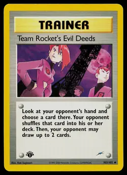 Pokemon Card - Team Rocket's Evil Deeds Neo Destiny 103/105 Uncommon 1st Edition - Image 1