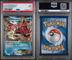 PSA MINT 9 Mega Gyarados EX Holo #027 XY 2016 Breakpoint | English Pokemon Card - Image 1