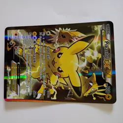 Pokemon TCG Pikachu EX XY124 Black Star Promo Full Art Holo Card - LP - Image 2