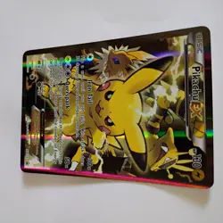 Pokemon TCG Pikachu EX XY124 Black Star Promo Full Art Holo Card - LP - Image 4