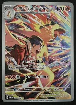 Pokemon TCG Ethan's Typhlosion Destined Rivals Illustration Rare Card 190/182 - Image 1
