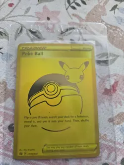 Pokemon Poke Ball SWSH146 Gold Celebrations Card Anniversary Edition Card Sealed - Image 1