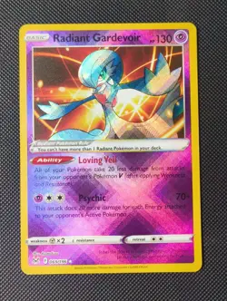 069/196 RADIANT GARDEVOIR HOLO RARE LOST ORIGIN POKEMON CARD - Image 1