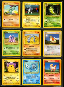 1999 Pokemon BASE SET Unlimited Edition COMPLETE Non Holo COMMON Cards Lot WotC - Image 3