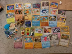 27 Pokemon Card Bundle + Pokemon / Anime Merch Extras BNHA + Kiki's Delivery - Image 1
