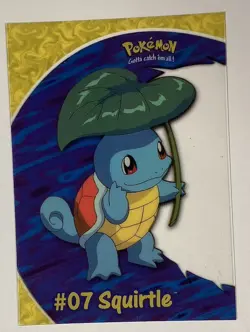 Topps Pokemon 2000 Squirtle #07 Clear Card PC4 TV Animation Edition Brand New - Image 1