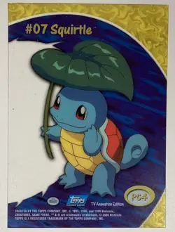 Topps Pokemon 2000 Squirtle #07 Clear Card PC4 TV Animation Edition Brand New - Image 2