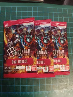 3x Gundam TCG Card Game GD02 Dual Impact Set - Booster Pack - English- Sealed x3 - Image 1
