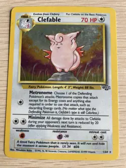 Pokemon Card - Clefable Jungle 1/64 Holo Rare - Image 1