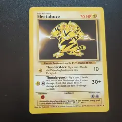 Electabuzz RARE 20/102 1999 Pokemon Card 70 HP Regular - Image 1