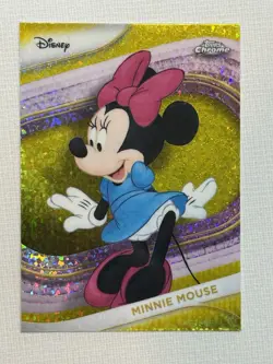 2025 Topps Disney Chrome YELLOW MINI DIAMOND REFRACTOR Cards #1-200 - You Pick! - Image 3