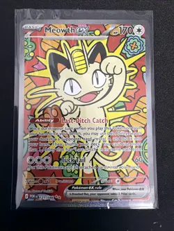 Pokemon Meowth ex 121/088 Perfect Order Holo Full Art - Image 3