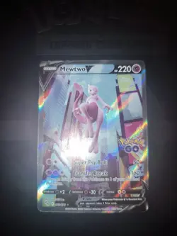 Mewtwo V (Alternate Full Art) 072/078 Pokemon GO NM Pokemon TCG - Image 1