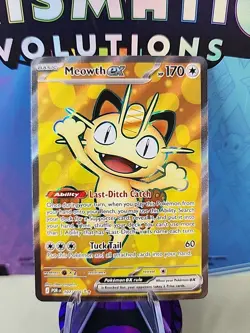 Pokemon Meowth EX 107/088 Evolutions Ultra Rare Holo 170 HP Basic EN - Image 1