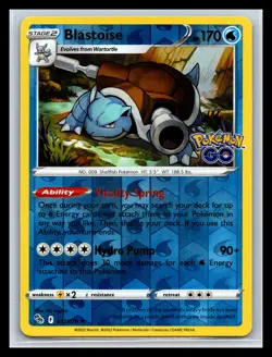 Pokemon GO #017/078 Blastoise Reverse Holo - Image 1