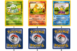 Kanto Starter Trio Pokemon Cards Lot Bulbasaur Charmander Squirtle Base Set WOTC - Image 1