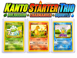 Kanto Starter Trio Pokemon Cards Lot Bulbasaur Charmander Squirtle Base Set WOTC - Image 2