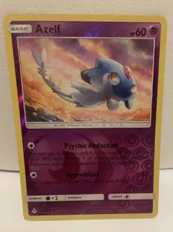 Azelf Reverse Holo Rare 43/131 Diamond & Pearl Psychic 60 HP Pokemon Card - Image 1