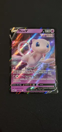 Pokemon Mew v TCG Card 060/159 Crown Zenith Missing Ink On Hand Look At Pics - Image 1