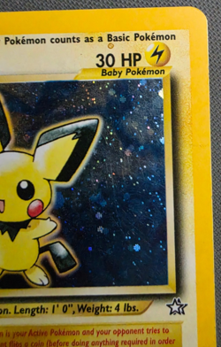 Pokemon Pichu 12/111 Neo Genesis Holo Rare WOTC2000 Unlimited Baby Pokemon LP/NM - Image 4