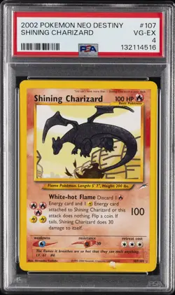 2002 POKEMON NEO DESTINY #107 SHINING CHARIZARD PSA 4 - Image 1